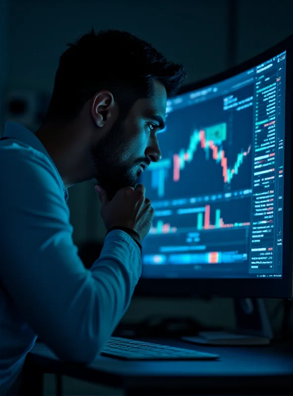 A close-up of a person analyzing financial data on a computer screen.