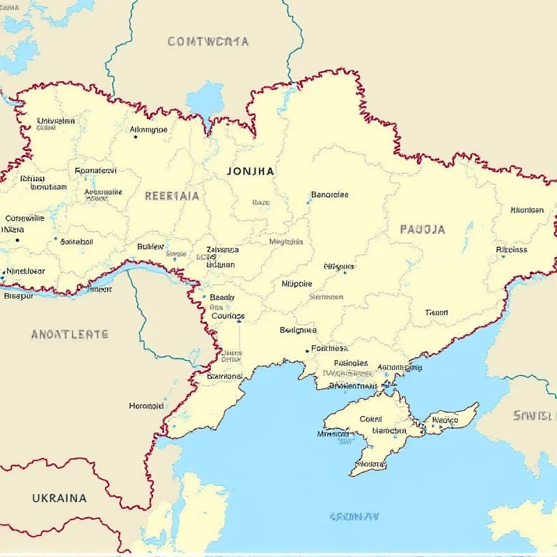 Map of Ukraine highlighting its location and geopolitical significance.