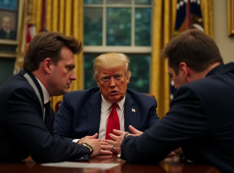 Donald Trump and Volodymyr Zelensky sitting in the Oval Office looking tense