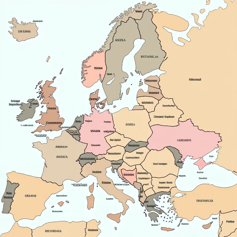 A map of Europe highlighting Ukraine, Belarus, France, and Russia, emphasizing the geographical context of the discussed events.