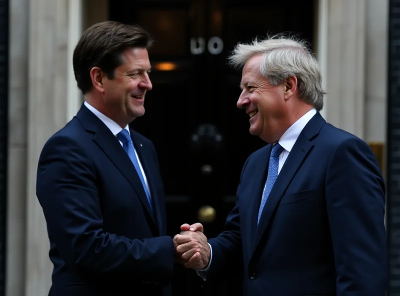 Zelensky and Starmer embracing outside Downing Street