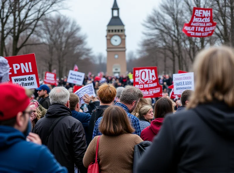 A protest in Maine against Trump's transgender sports order.