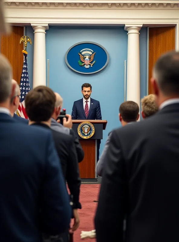 President Zelenskyy speaking at a press conference at the White House.