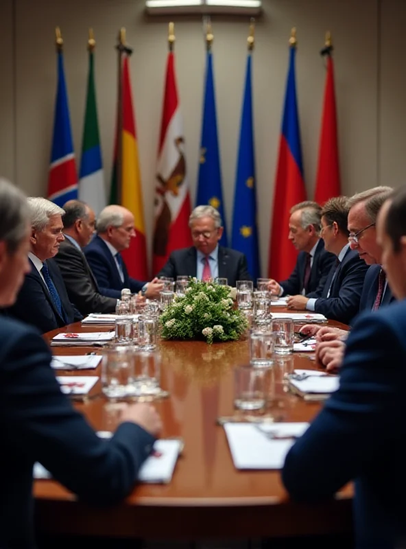 European leaders at a summit table