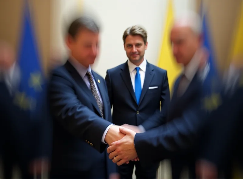 President Zelenskyy addressing a crowd in Europe.