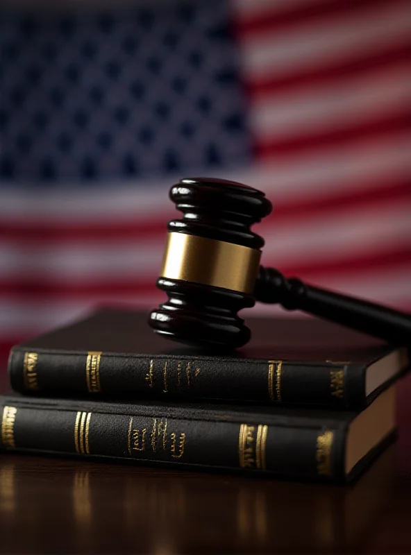 A gavel resting on a stack of law books, symbolizing the legal ramifications of the Haitian migrant case and the broader debate surrounding immigration policies in the United States.