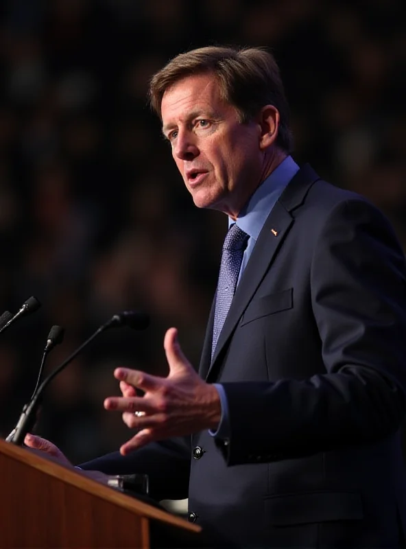 Alastair Campbell speaking at a podium