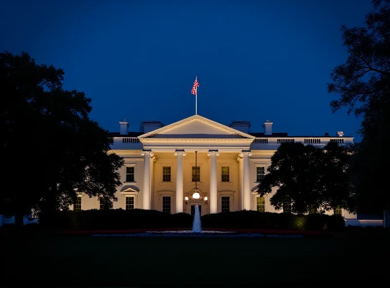 The White House at night