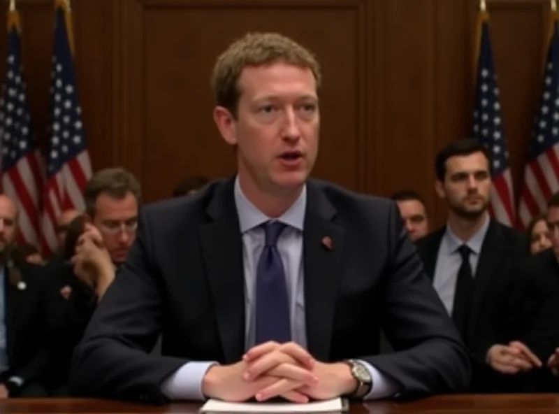 Mark Zuckerberg testifying before Congress