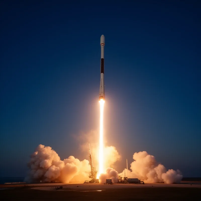 Ariane 6 rocket launching into space